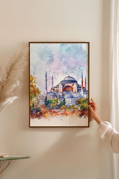 Artavessa Комплект за картини с кафява рамка от истинско дърво - Модел 1