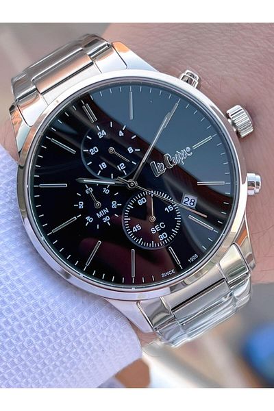 Lee Cooper Men's Wrist Watch - Steel Band, 3 Atm Water Resistant, Custom Design Vs.Blkt.0144
