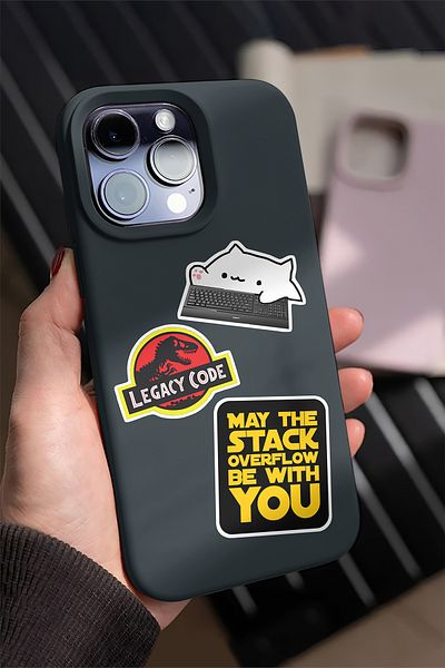 AR Sticker Σετ με 6 αυτοκόλλητα για φορητό υπολογιστή, φορητό υπολογιστή και tablet με θέμα το λογισμικό και τον προγραμματιστή