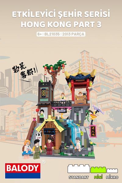 balody Impressive City Series – Hong Kong Part 3 (Bl21035) – Mini Block Building Toys Set