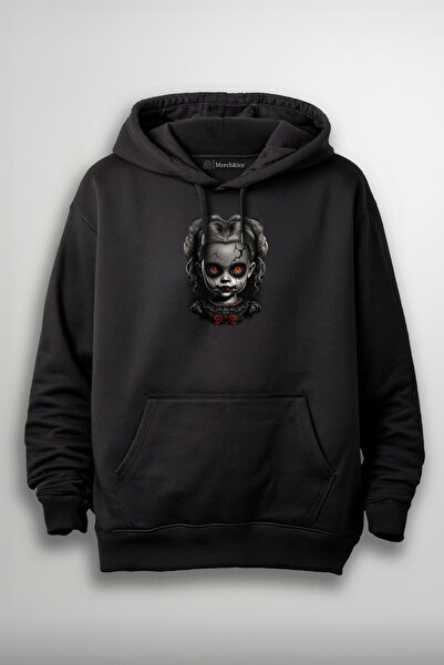 Merch&ice Horror crna devojka Štampano unisex dukserica