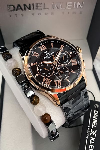 Daniel Klein Akitfi Men's Wrist Watch Bracelet with All Functions