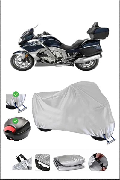 Breen BMW K1600GTL قفل حقيبة خلفي متوافق مع دراجة نارية مقاومة للماء - رمادي