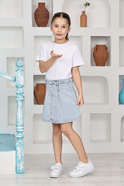 yns coolstar НОВ комплект от две плисирани дънкови пола и тениска за сезона