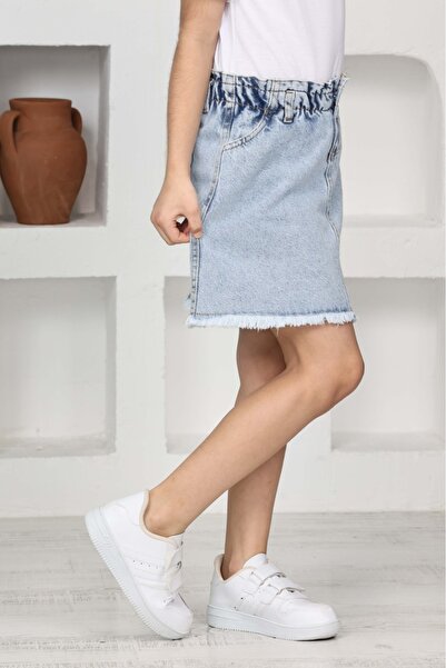 yns coolstar Комплект от две дънкови пола и тениска с еластична талия от НОВ сезон