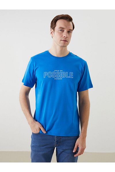 LC Waikiki Tricou pentru bărbați din bumbac pieptănat cu mânecă scurtă LCW ECO