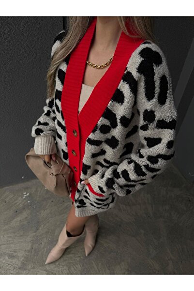 Lady Pixie Jachetă de pluș leopard