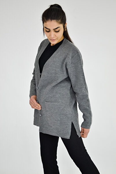 Tuğra V-подібний короткий трикотажний кардиган