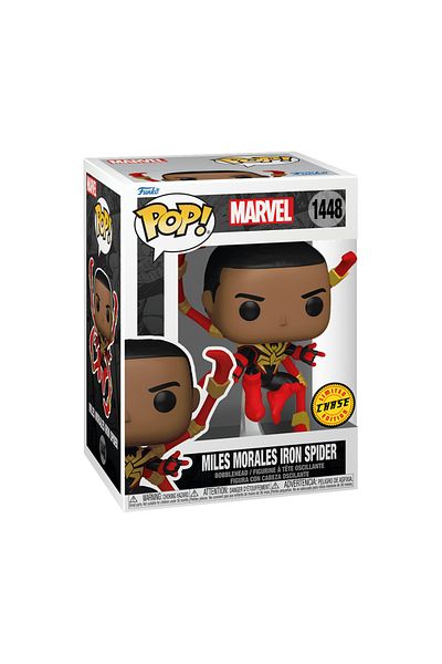 Funko POP Marvels: كاريكاتير الرجل العنكبوت - مايلز موراليس العنكبوت الحديدي - تشيس - الشكل
