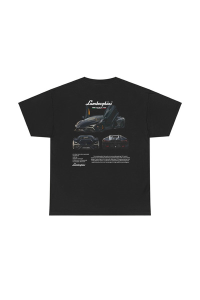 SVART WEAR Tricou Lamborghini Revuelto cu imprimeu supradimensionat Unisex Ne...