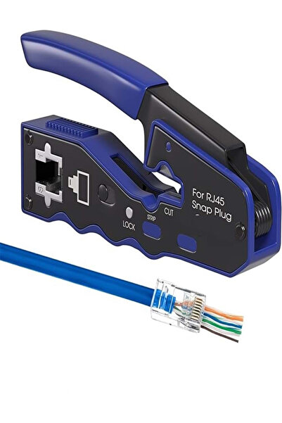 Anunnaki RJ45 EZ Kesme Sıkma Pensesi Aleti Taşınabilir Dayanıklı ve Kullanışlı Kablo Kesici