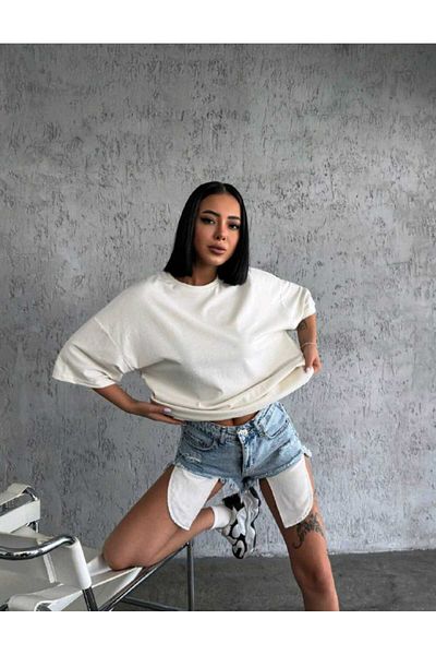 WOODROFFE Απλό Basic Oversize Casual Boyfriend T-shirt