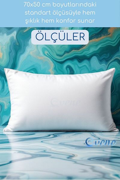 Evene Bead Fiber Antibacterial Filled - Soft Cotton Sleeping Pillow 800 Gr