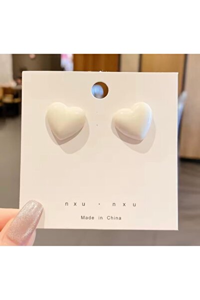 monalisatoka Kadın Pastel Tonlar Kalp Küpe Seti 4 Çift