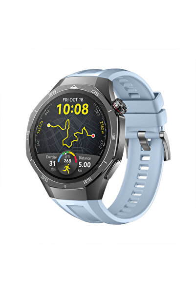 Sneezy Huawei Watch Gt5 Pro 46mm İle Tam Uyumlu Kordon Metal Tokalı Yumuşak S...