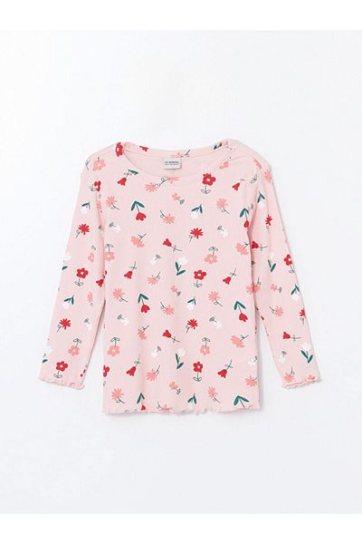LC Waikiki Lcw Kids Crew Neck Floral Girls' Pajamas Set