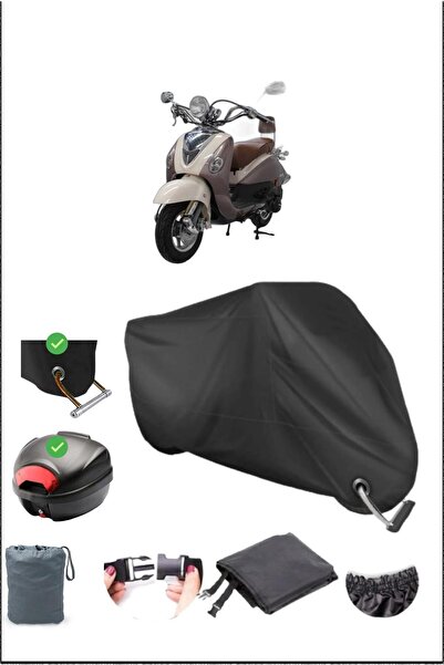 Breen Black Mondial 125 Znu I Rear Bag Lock Compatible Waterproof Canvas (Mot...