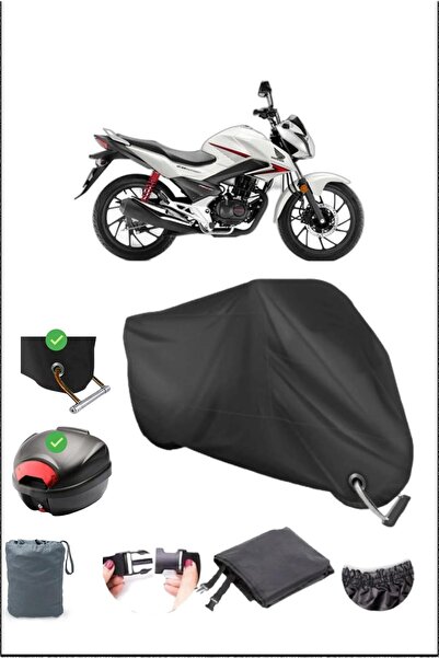 Breen أسود HONDA CB 125 F قفل خلفي متوافق مع القماش المشمع المقاوم للماء (درا...