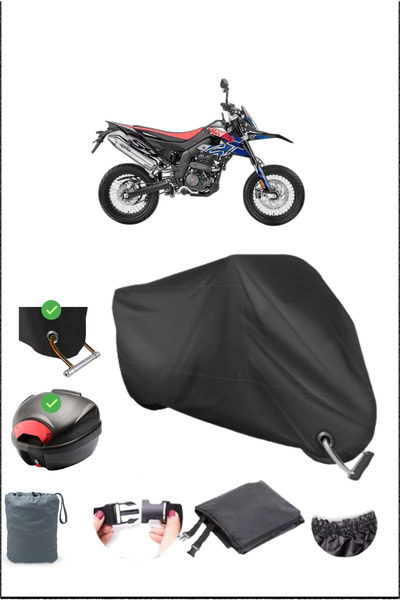 Breen قفل خلفي أسود APRILIA SX 125 متوافق مع القماش المشمع المقاوم للماء (درا...