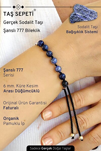 TAŞ SEPETİ سلسلة 777 Lucky - سوار سوداليتي حقيقي للجنسين