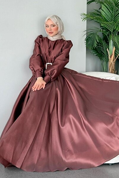 Şulemoda Giyim Καφέ βραδινό φόρεμα Princess