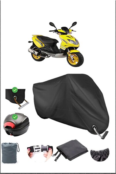 Breen Black Keeway Focus 125 Rear Bag Lock Compatible Waterproof Canvas (Moto...