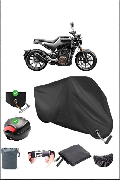 Breen Black Husqvarna Svartpilen 250 Rear Bag Lock Compatible Waterproof Canv...