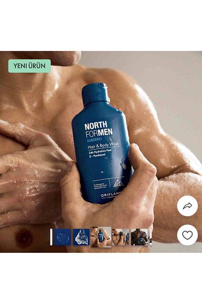 Oriflame North for Men Subzero New Hair and Body Shampoo