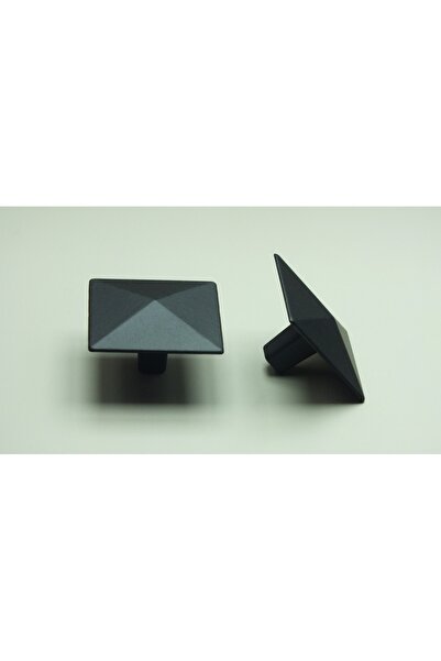 YAREN METAL BUTON PIRAMIDĂ NEGRU MAT (10 buc)