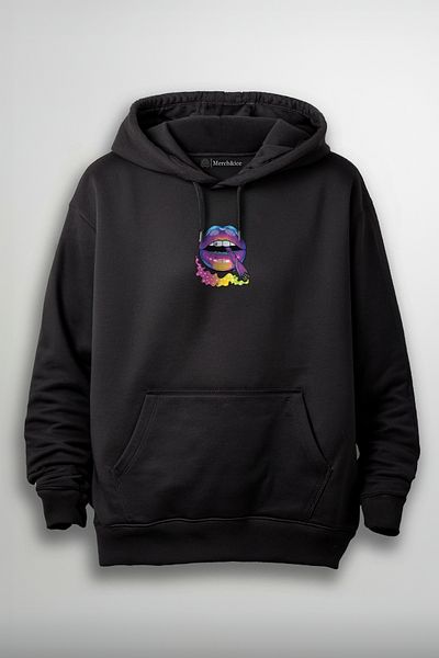Merch&ice Smoking Colorful Lip Printed Unisex Sweatshirt