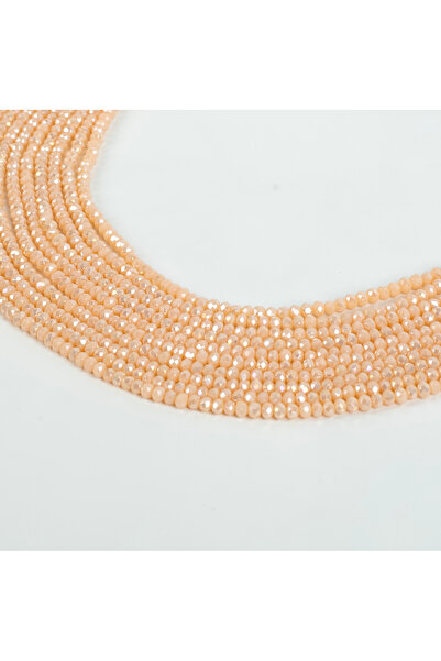 yfhobi 1 Dizi (130-135 Adet) - 3 mm Yassı Kristal Cam Boncuk Dizisi Mat Janja...