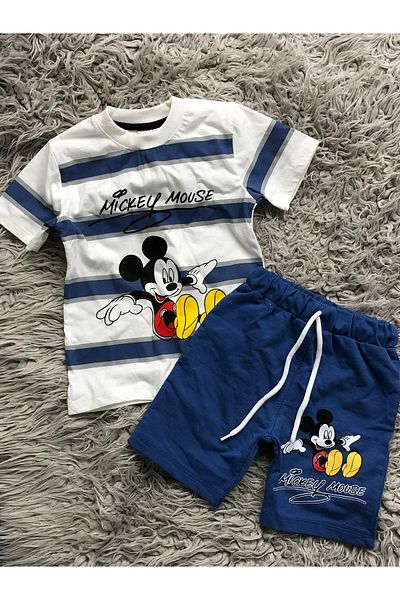 MİLANO KİDS Summer Shorts Bottom Top Suit 100% Cotton