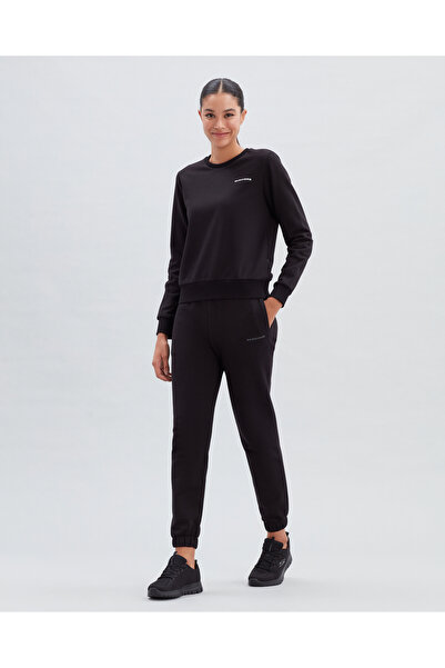 SKECHERS W New Basics Crew Neck Sweatshirt Kadın Siyah Sweatshirt S212182-001
