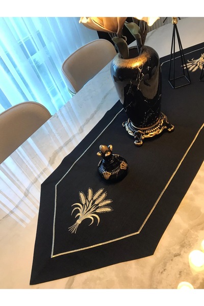 Home Șină de aur și detaliu de broderie 140*50 cm 1 bucăți