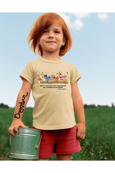 oneagılyazı Μπλουζάκι με στάμπα Winnie Pooh για κορίτσια, σε μεγάλο μέγεθος