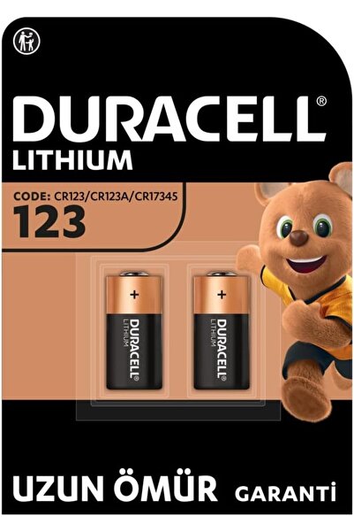 Duracell CR 123 Yüksek Güçlü Lityum Pil (2'li paket) 3V (CR123 / CR123A / CR17345)