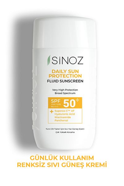 SİNOZ Sonnenschutz für das Gesicht zur täglichen Anwendung, SPF50 – Hybridformel mit Sonnenfiltern der neuen Generation, 50 ml
