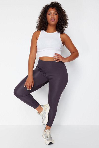 Trendyol Curve Lila gestrickte Fitness-Leggings TBBSS22TY0020