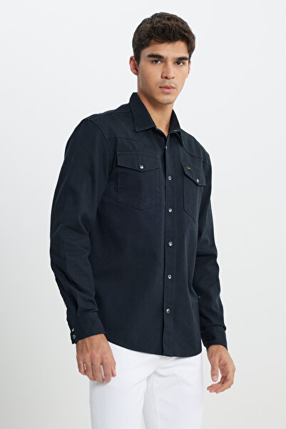 Lee Relaxed Antrasit Erkek Gömlek L241514003 Antrasit Gömlek