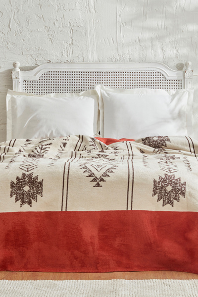 Karaca Home Памучно одеяло Raya Single Blanket Tile