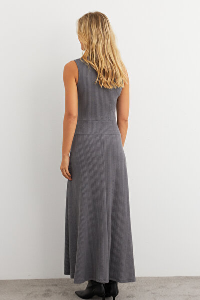 Cool & Sexy Antracitové minišaty – tylový detail, dámské, Tf29