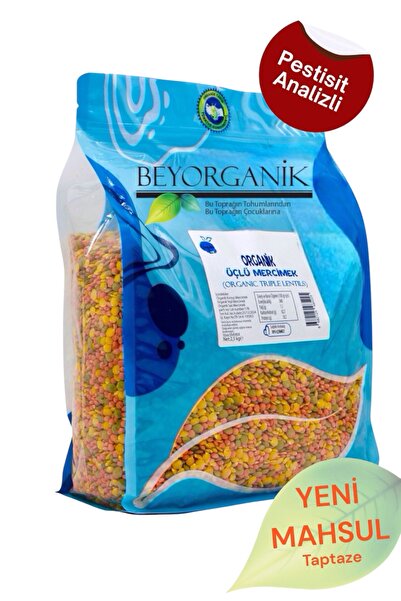 BEYORGANİK Organik Üçlü Tahıl Karışımı 2,5kg (PESTİSİT VE AFLATOKSİN ANALİZLİ)