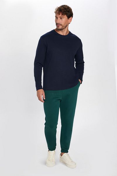 Tudors Unisex Relax Fit Relaxed Cut Rose Gold με 3 τσέπες ελαστικό Jogger Leg πράσινο αθλητικό παντελόνι