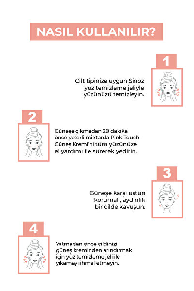 SİNOZ Pink Touch SPF 50 - Pink Facial Sunscreen 50ml, Skin Brightening Tone Equalizer