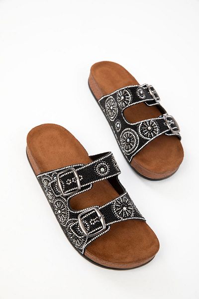 SOHO Women's Black Slippers 20227