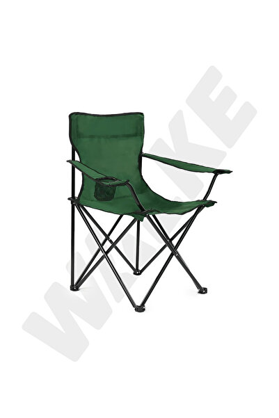 Walke Katlanabilir Kamp Sandalyesi Piknik Sandalyesi Plaj Sandalyesi Yeşil Ta...
