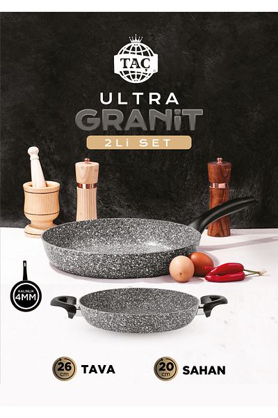 Taç Ultra Granite 2-Piece Pan & Pan Set