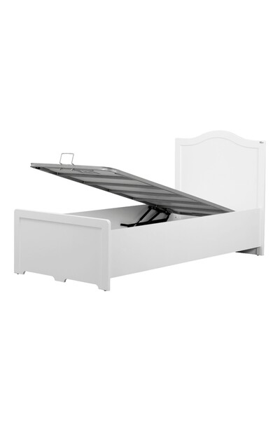 Meltem Classy Beyaz Genç Odası Tek Kişilik Amortisörlü (BAZALI) Karyola