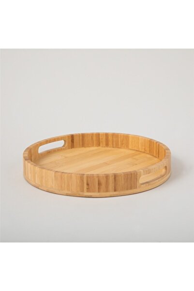 Chakra Wei Bambu Yuvarlak Tepsi 33 cm