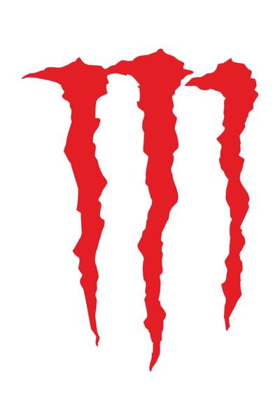 Quart Aksesuar Red Monster Claw Auto Sticker - 15X13 cm Headlight and Glass Purpose